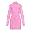 SKIMS LACE TURTLENECK DRESS | BUBBLE GUM -Underwear Specialty Shop SKIMS AP DRS 2144 BBG