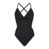 BARELY THERE BODYSUIT BRIEF W/ SNAPS | ONYX -Underwear Specialty Shop SKIMS BODYSUIT SH BSB 1641 ONX