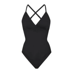 BARELY THERE BODYSUIT BRIEF W/ SNAPS | ONYX