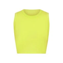 BOYFRIEND CROP TANK | YELLOW HIGHLIGHTER