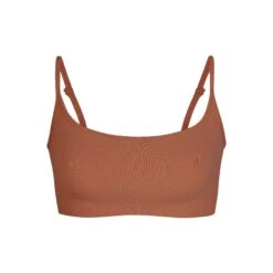 SEAMLESS SCULPT SCOOP NECK BRALETTE | BRONZE