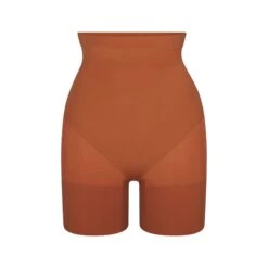 EVERYDAY SCULPT HIGH-WAISTED MID THIGH SHORT | BRONZE
