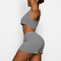 BOYFRIEND LOOSE BOXER | DARK HEATHER GREY -Underwear Specialty Shop SKIMS LOUNGEWEAR AP BOX 2386 BA DHG 0009 SD