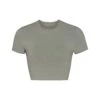 COTTON JERSEY SUPER CROPPED T-SHIRT | MINERAL -Underwear Specialty Shop SKIMS LOUNGEWEAR AP CRP 1368 MIN