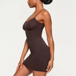 FITS EVERYBODY SLIP DRESS | ESPRESSO -Underwear Specialty Shop SKIMS LOUNGEWEAR AP DRS 0651 KB ESP 0010 SD
