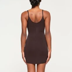 FITS EVERYBODY SLIP DRESS | ESPRESSO -Underwear Specialty Shop SKIMS LOUNGEWEAR AP DRS 0651 KB ESP 0038 BK