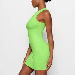 COTTON RIB TANK DRESS | NEON GREEN -Underwear Specialty Shop SKIMS LOUNGEWEAR AP DRS 1398 EA NGE 0007 SD b3f3d20c 83c8 485f bd37 63c3bf64a54e