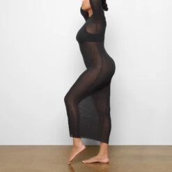 SUMMER MESH LONG SLEEVE DRESS | ONYX -Underwear Specialty Shop SKIMS LOUNGEWEAR AP DRS 1628 QA ONX 0008 SD x1a original
