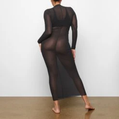 SUMMER MESH LONG SLEEVE DRESS | ONYX -Underwear Specialty Shop SKIMS LOUNGEWEAR AP DRS 1628 QA ONX 0009 BK x1a original