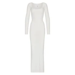 SOFT LOUNGE SHIMMER LONG SLEEVE DRESS | MARBLE