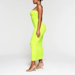 FITS EVERYBODY TUBE DRESS | GREEN HIGHLIGHTER -Underwear Specialty Shop SKIMS LOUNGEWEAR AP DRS 1959 NA GRH 031