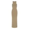 SMOOTH LOUNGE OPEN RACERBACK DRESS | KHAKI 2 SMOOTH LOUNGE OPEN RACERBACK DRESS | KHAKI -Underwear Specialty Shop SKIMS LOUNGEWEAR AP DRS 2040 KHK F