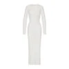 SOFT LOUNGE SHIMMER CREW NECK LONG DRESS | MARBLE -Underwear Specialty Shop SKIMS LOUNGEWEAR AP DRS 2118 MBF