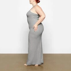 SOFT LOUNGE SHIMMER RACERBACK DRESS | HEATHER GREY -Underwear Specialty Shop SKIMS LOUNGEWEAR AP DRS 2119 XB HGF 0009 SD
