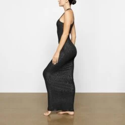 SOFT LOUNGE SHIMMER RACERBACK DRESS | ONYX -Underwear Specialty Shop SKIMS LOUNGEWEAR AP DRS 2119 XD ONF 0009 FR