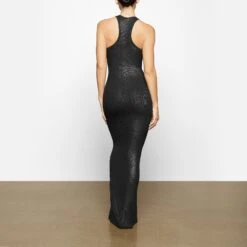 SOFT LOUNGE SHIMMER RACERBACK DRESS | ONYX -Underwear Specialty Shop SKIMS LOUNGEWEAR AP DRS 2119 XD ONF 0015 SD