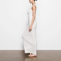 SOFT LOUNGE SLEEVELESS LONG DRESS | MARBLE -Underwear Specialty Shop SKIMS LOUNGEWEAR AP DRS 2120 OC MBL SD