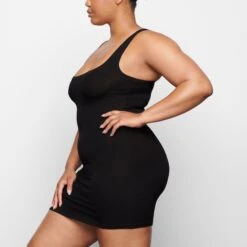 SOFT LOUNGE MINI DRESS | ONYX 9 SOFT LOUNGE MINI DRESS | ONYX -Underwear Specialty Shop SKIMS LOUNGEWEAR AP DRS 2183 SD ONX 0014 SD