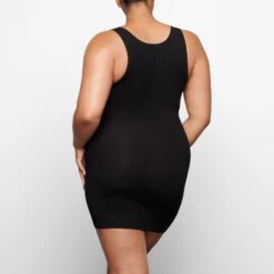 SOFT LOUNGE MINI DRESS | ONYX 10 SOFT LOUNGE MINI DRESS | ONYX -Underwear Specialty Shop SKIMS LOUNGEWEAR AP DRS 2183 SD ONX 0025 BK