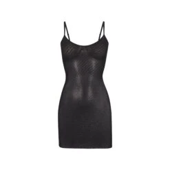 LOGO MESH FOIL CAMI DRESS | ONYX
