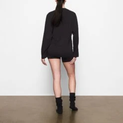 BOYFRIEND LONG SLEEVE T-SHIRT | ONYX -Underwear Specialty Shop SKIMS LOUNGEWEAR AP LGS 0585 NC ONX BK