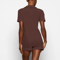 SOFT LOUNGE SHORT SLEEP SET | COCOA -Underwear Specialty Shop SKIMS LOUNGEWEAR AP SET 2519 WA COA 2635 BK