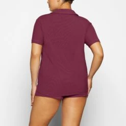 SOFT LOUNGE SHORT SLEEP SET | WINE -Underwear Specialty Shop SKIMS LOUNGEWEAR AP SET 2519 WD WNE 3289 BK