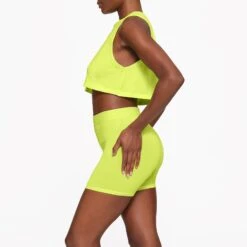 BOYFRIEND CROP TANK | YELLOW HIGHLIGHTER -Underwear Specialty Shop SKIMS LOUNGEWEAR AP TNK 1372 HB YLH 0010