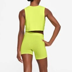 BOYFRIEND CROP TANK | YELLOW HIGHLIGHTER -Underwear Specialty Shop SKIMS LOUNGEWEAR AP TNK 1372 HB YLH 0013