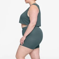 BOYFRIEND CROP TANK | KYANITE -Underwear Specialty Shop SKIMS LOUNGEWEAR AP TNK 1372 HC KYN 0008