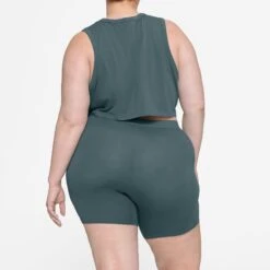 BOYFRIEND CROP TANK | KYANITE -Underwear Specialty Shop SKIMS LOUNGEWEAR AP TNK 1372 HC KYN 0015