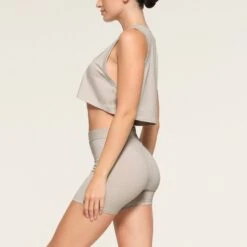 BOYFRIEND CROP TANK | STONE -Underwear Specialty Shop SKIMS LOUNGEWEAR AP TNK 1372 PB STO 0009