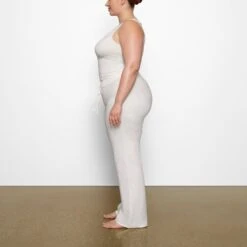 COTTON SLEEP SPLIT NECK TANK | MARBLE -Underwear Specialty Shop SKIMS LOUNGEWEAR AP TNK 1379 BC MBL 0006 SD