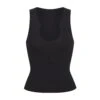 COTTON SLEEP SPLIT NECK TANK | SOOT -Underwear Specialty Shop SKIMS LOUNGEWEAR AP TNK 1379 SOT