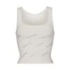 RHINESTONE LOGO POINTELLE TANK | MARBLE -Underwear Specialty Shop SKIMS LOUNGEWEAR AP TNK 2255 MBL