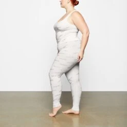 RHINESTONE LOGO POINTELLE TANK | MARBLE -Underwear Specialty Shop SKIMS LOUNGEWEAR AP TNK 2255 XB MBL 0010 SD