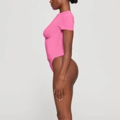 COTTON JERSEY T-SHIRT | SUGAR PINK -Underwear Specialty Shop SKIMS LOUNGEWEAR AP TSH 0638 HB PIN 0005 SD