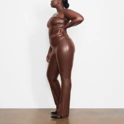 FAUX LEATHER TUBE TOP | COCOA -Underwear Specialty Shop SKIMS LOUNGEWEAR AP TUB 1506 LD COA SD