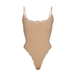 FITS EVERYBODY CORDED LACE CAMI BODYSUIT | CLAY