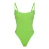 COTTON LOGO BODYSUIT | NEON GREEN