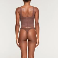 BONDED LONG CORSET | COFFEE -Underwear Specialty Shop SKIMS LOUNGEWEAR CR CAM 2663 OB CFE 0014
