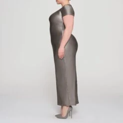 SHINE JERSEY LONG DRESS | GREY CHALK -Underwear Specialty Shop SKIMS LOUNGEWEAR DR MAX 3013 HC GCK 0007 SD