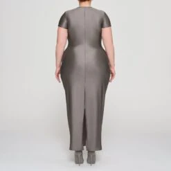 SHINE JERSEY LONG DRESS | GREY CHALK -Underwear Specialty Shop SKIMS LOUNGEWEAR DR MAX 3013 HC GCK 0012 BK