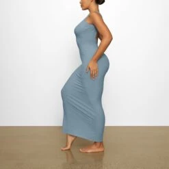 SOFT LOUNGE LACE SCOOP NECK DRESS | ARCTIC -Underwear Specialty Shop SKIMS LOUNGEWEAR DR MAX 3087 FA ARC 0007 SD