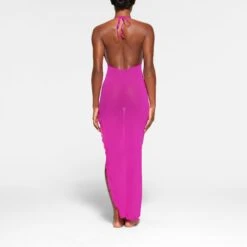 SUMMER MESH LACE DEEP PLUNGE LONG DRESS | FUCHSIA -Underwear Specialty Shop SKIMS LOUNGEWEAR DR MAX 3443 PB FSA 0033 BK