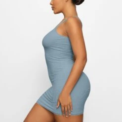 SOFT LOUNGE LACE SLIP DRESS | ARCTIC -Underwear Specialty Shop SKIMS LOUNGEWEAR DR MIN 3080 FA ARC 0008 SD