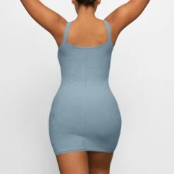 SOFT LOUNGE LACE SLIP DRESS | ARCTIC -Underwear Specialty Shop SKIMS LOUNGEWEAR DR MIN 3080 FA ARC 0014 BK