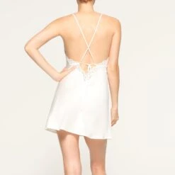 BRIDAL SILK SLIP DRESS | MARBLE -Underwear Specialty Shop SKIMS LOUNGEWEAR DR MIN 3187 LC MBL 0021