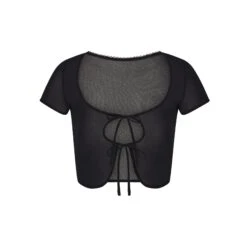 SUMMER MESH SUPER CROPPED TOP | ONYX