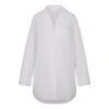 COTTON POPLIN SLEEP BUTTON UP DRESS | SNOW -Underwear Specialty Shop SKIMS LOUNGEWEAR DR MIN 3626 MBL